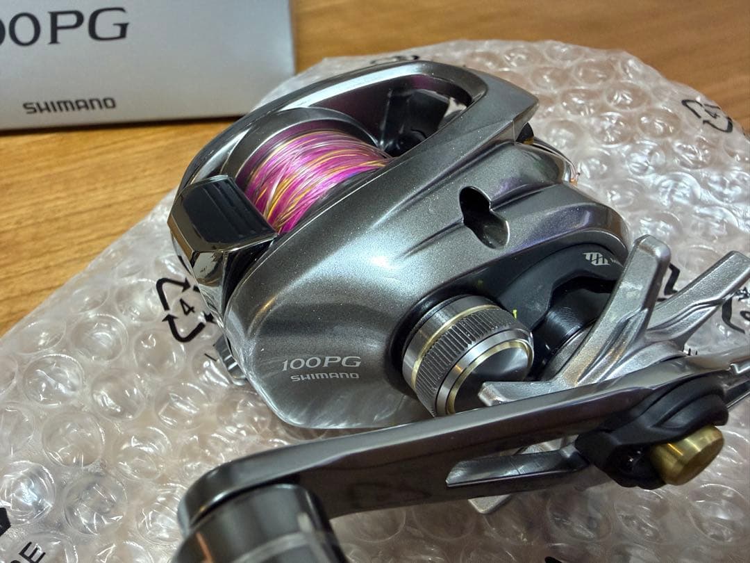 シマノ　25 スティーレ　100PG 夢屋ダブルハンドル60mm 装着