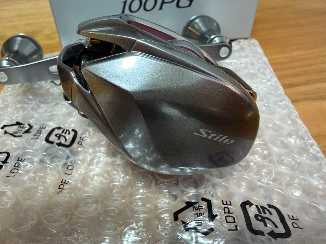 シマノ　25 スティーレ　100PG 夢屋ダブルハンドル60mm 装着
