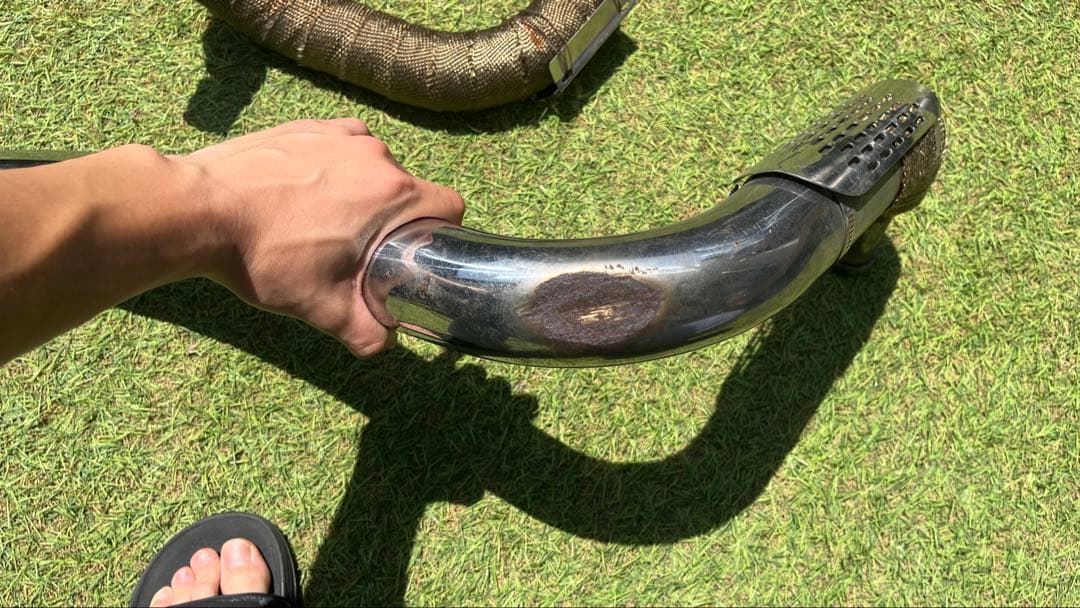 スティード400 ストレッチパイプマフラー