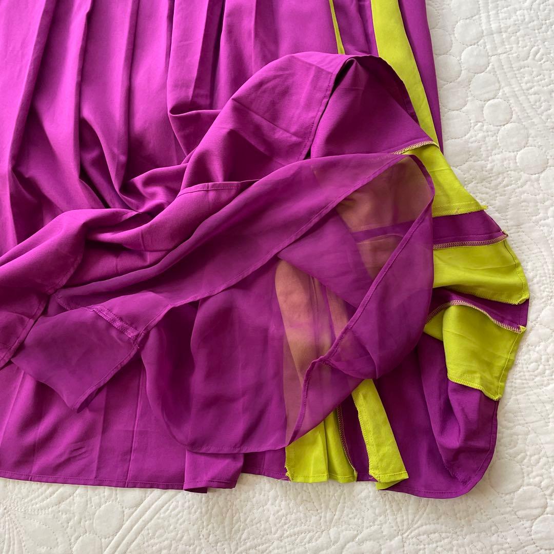 MAX&Co. バイカラープリーツワンピース　ゆったり　リゾートにも