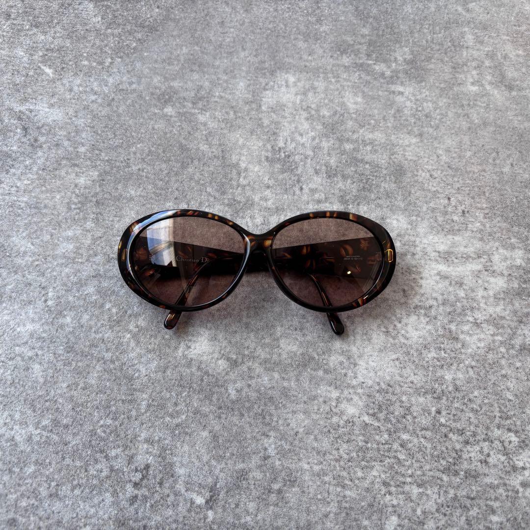 美品 Christian Dior ディオール サングラス べっ甲 サイドロゴ