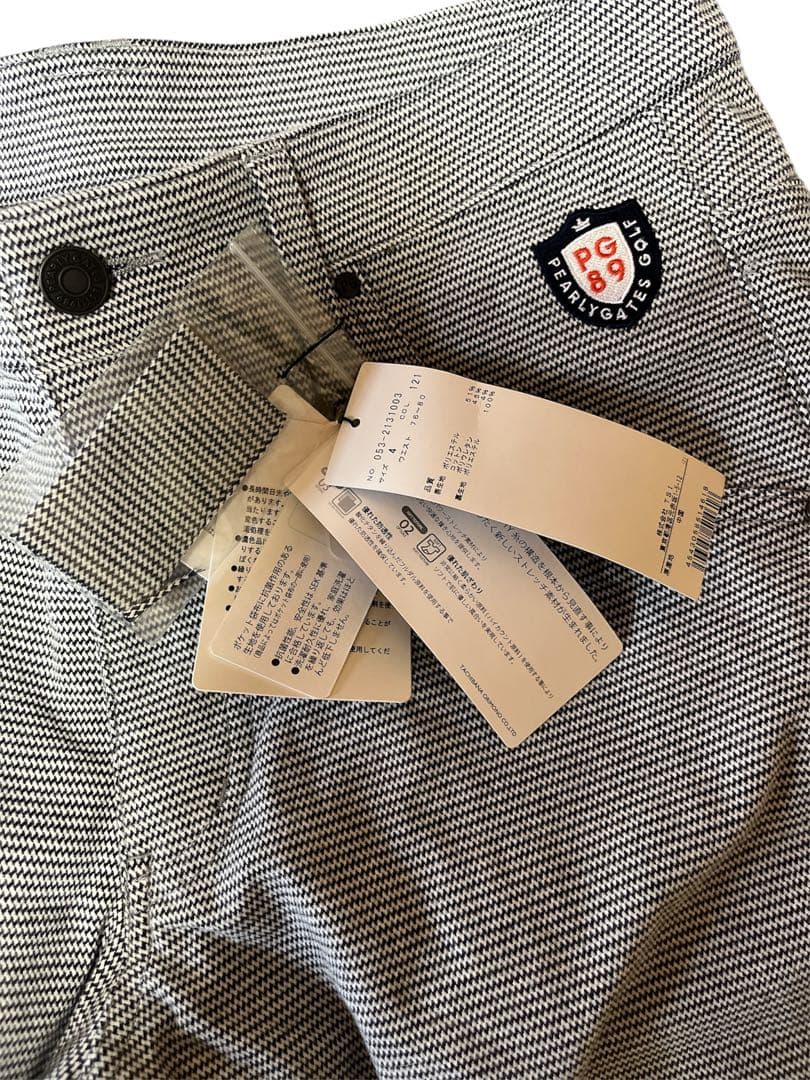 PEARLY GATES グレー チェック柄 ストレートパンツ