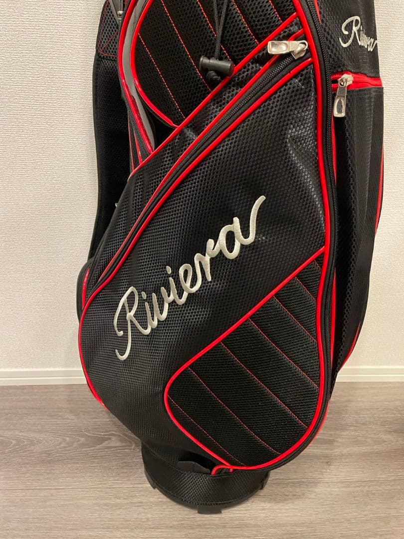 Riviera ゴルフバッグ ブラック/レッド