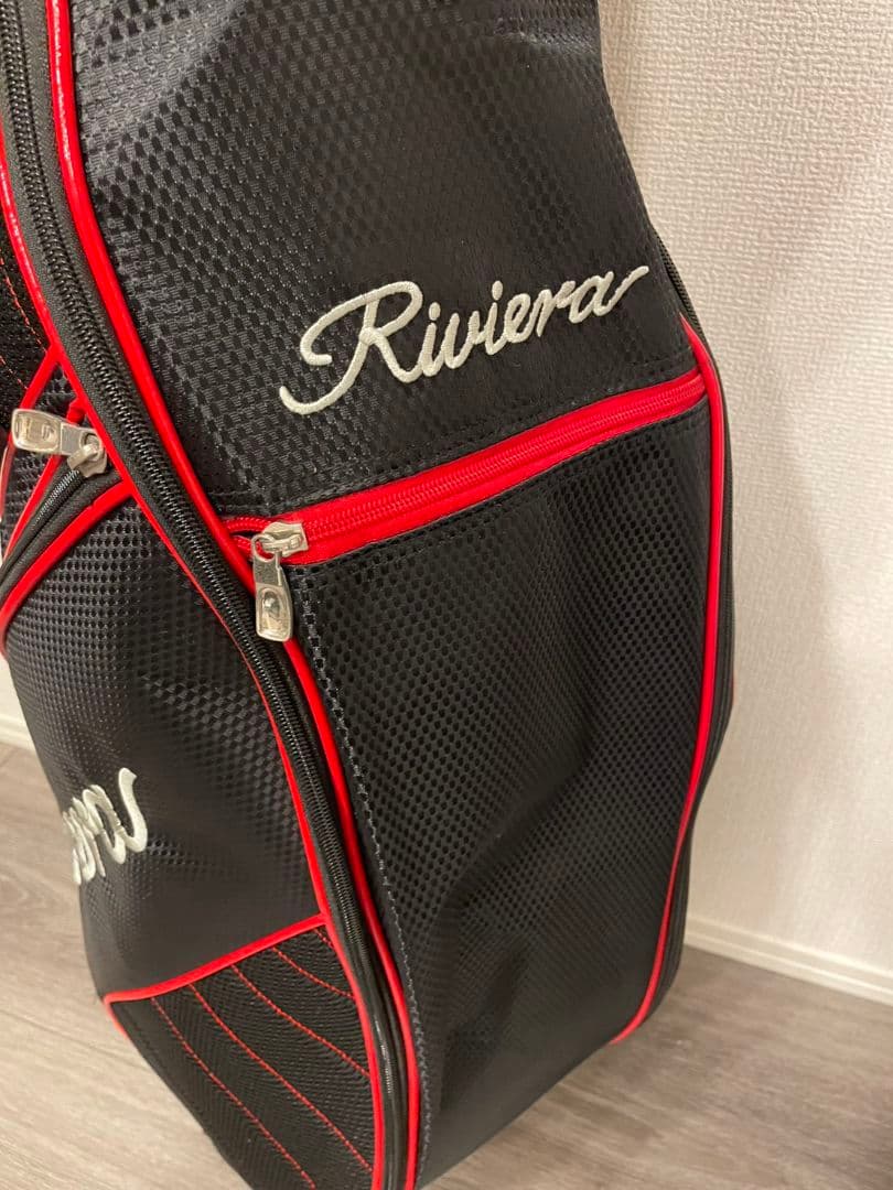 Riviera ゴルフバッグ ブラック/レッド