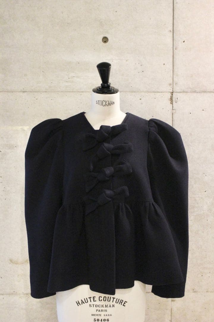 【新品未使用品】jnheartsジェイエヌハーツ リボンコート 38 ネイビー