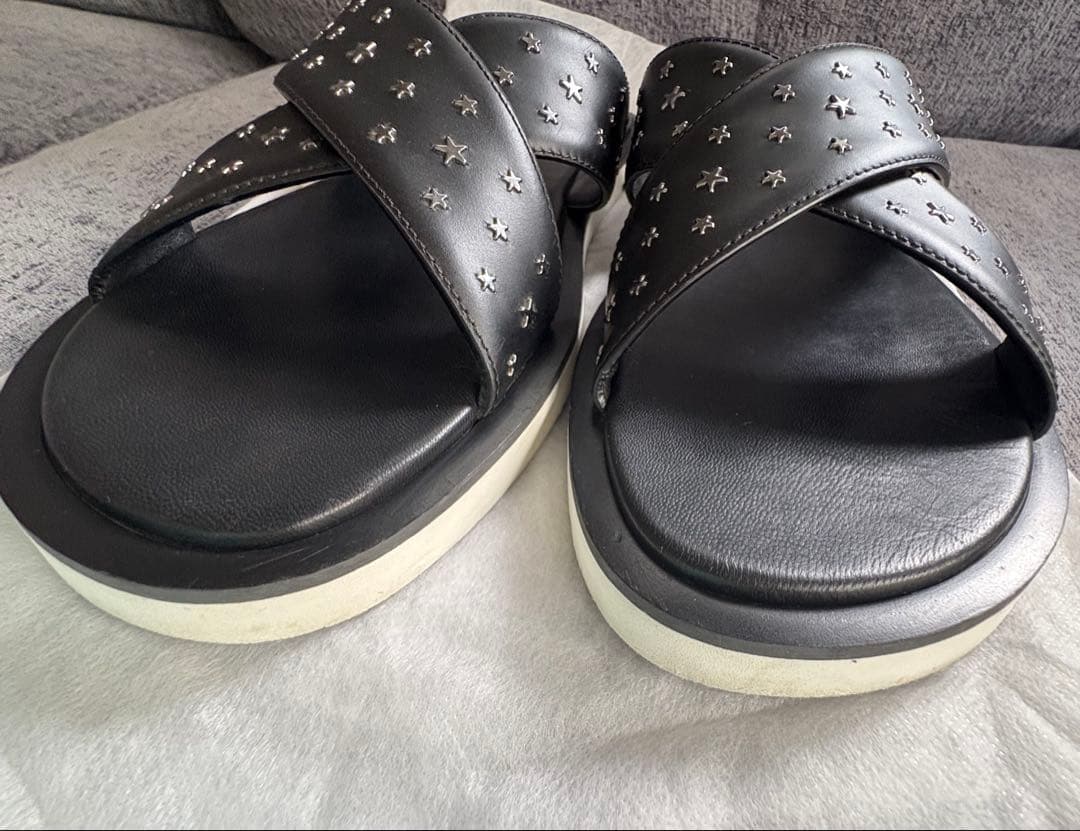 JIMMYCHOO スタースタッズ メンズサンダル 本革