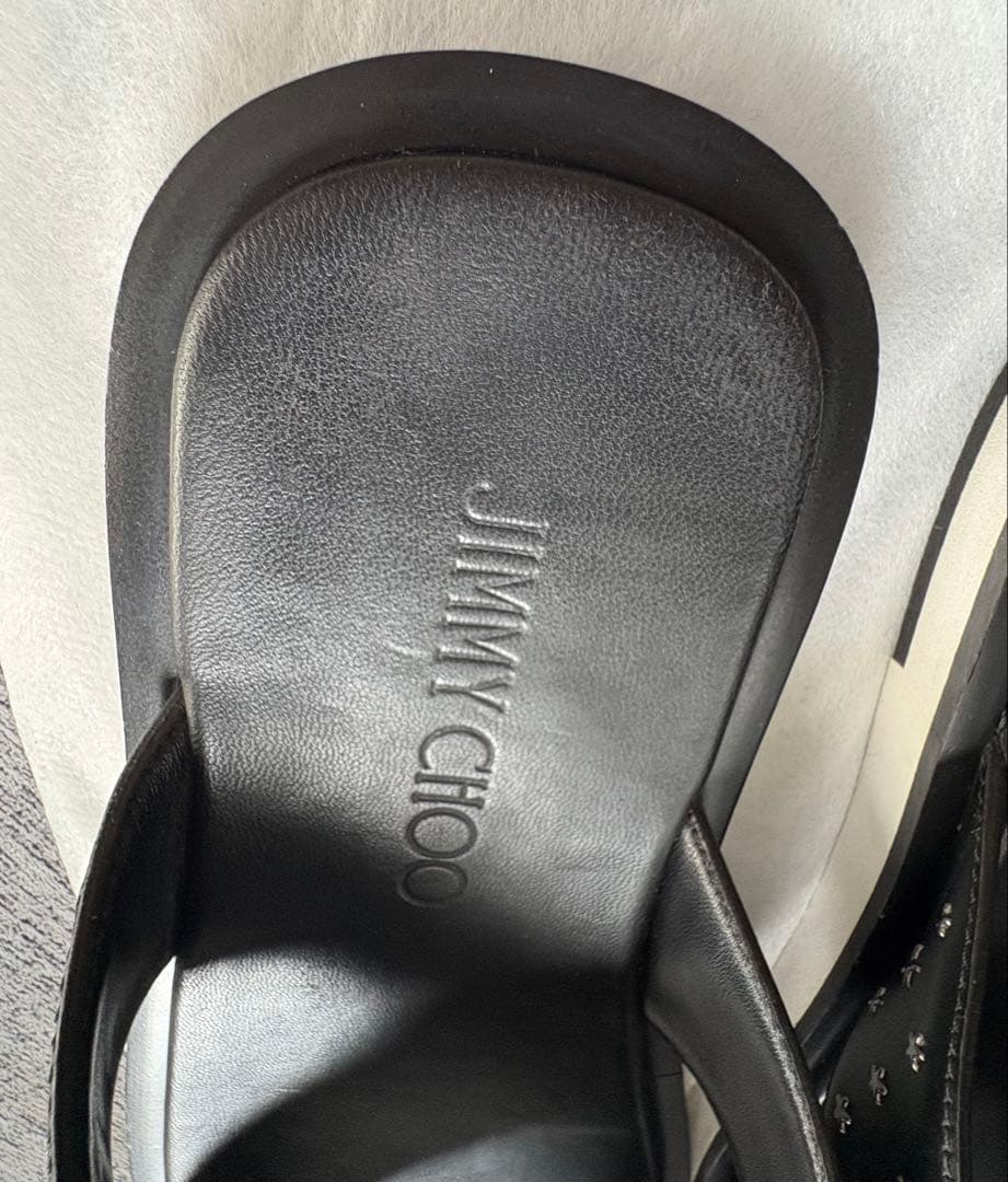JIMMYCHOO スタースタッズ メンズサンダル 本革