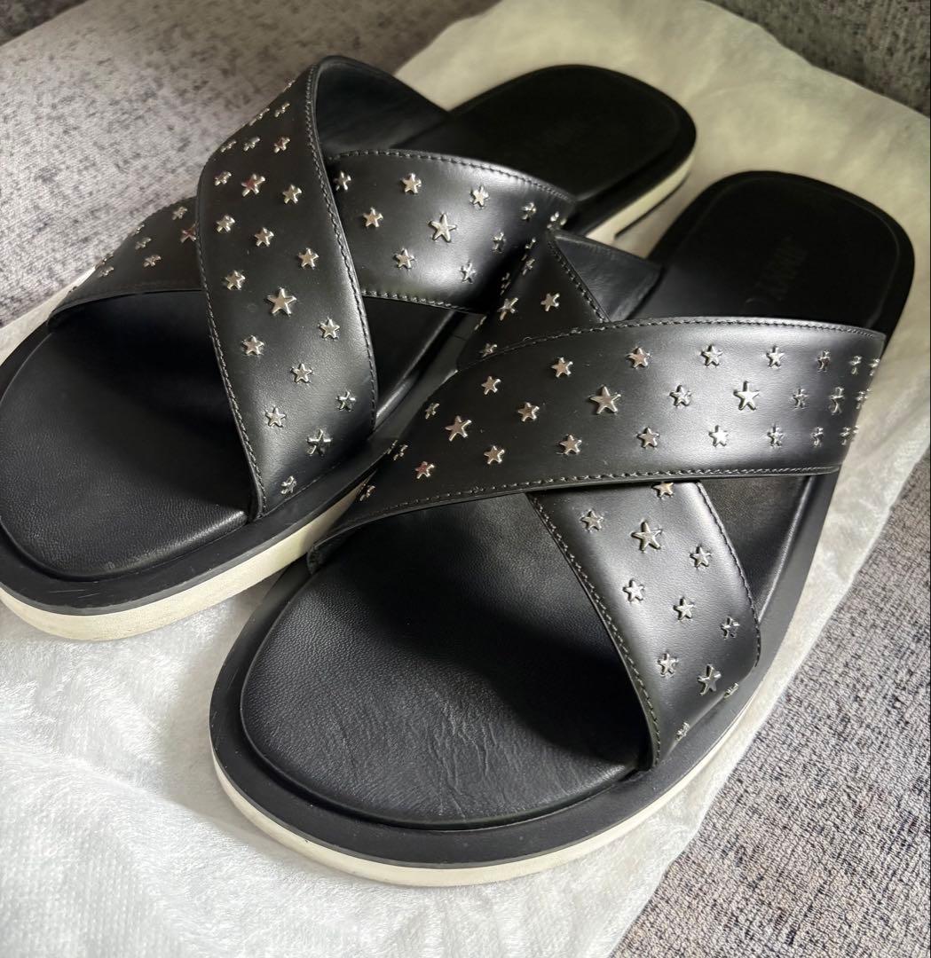 JIMMYCHOO スタースタッズ メンズサンダル 本革