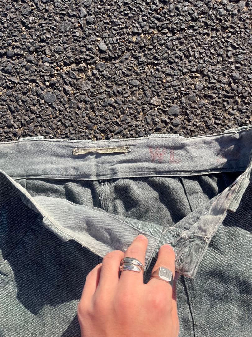 スイス軍 70s デニム ワークパンツ ヴィンテージ ミリタリー 軍パン