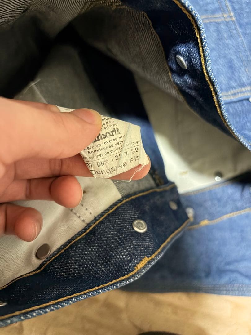 濃紺　Carhartt ペインター　ダブルニー　32×32 デニムブルー