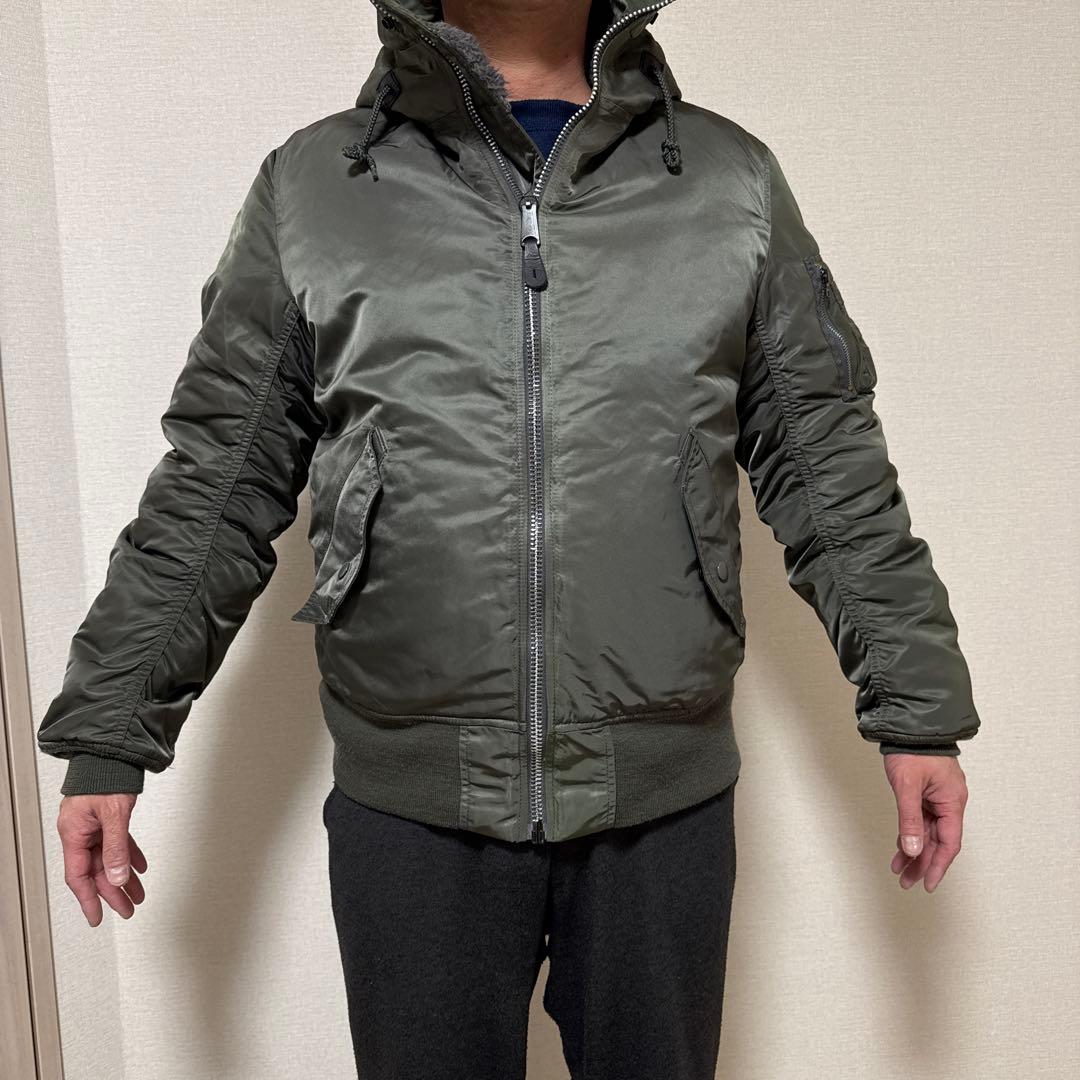 アルファインダストリーズ　オリーブグリーン MA-1 フライトジャケット L