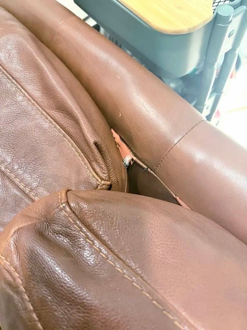 【廃盤】送料込み⭐︎unico MOLN レザーソファ3人掛け ダークブラウン