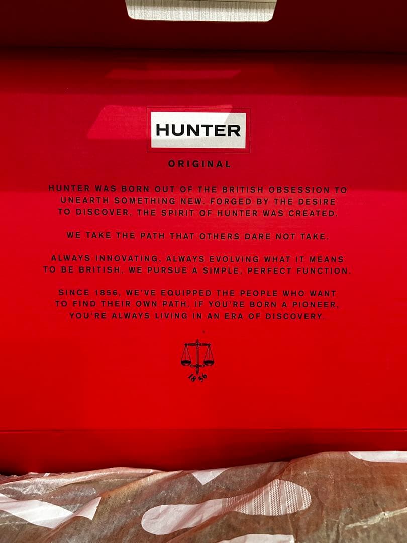 新品未使用 HUNTER メンズ レインブーツ　ネイビー　ロングブーツ UK8