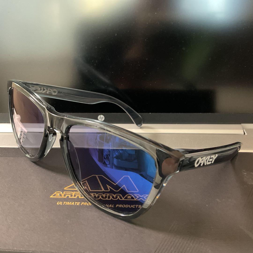 OAKLEYオークリ✨ Frogskinsフロッグスキン✨青ブルー✨ダーククリア