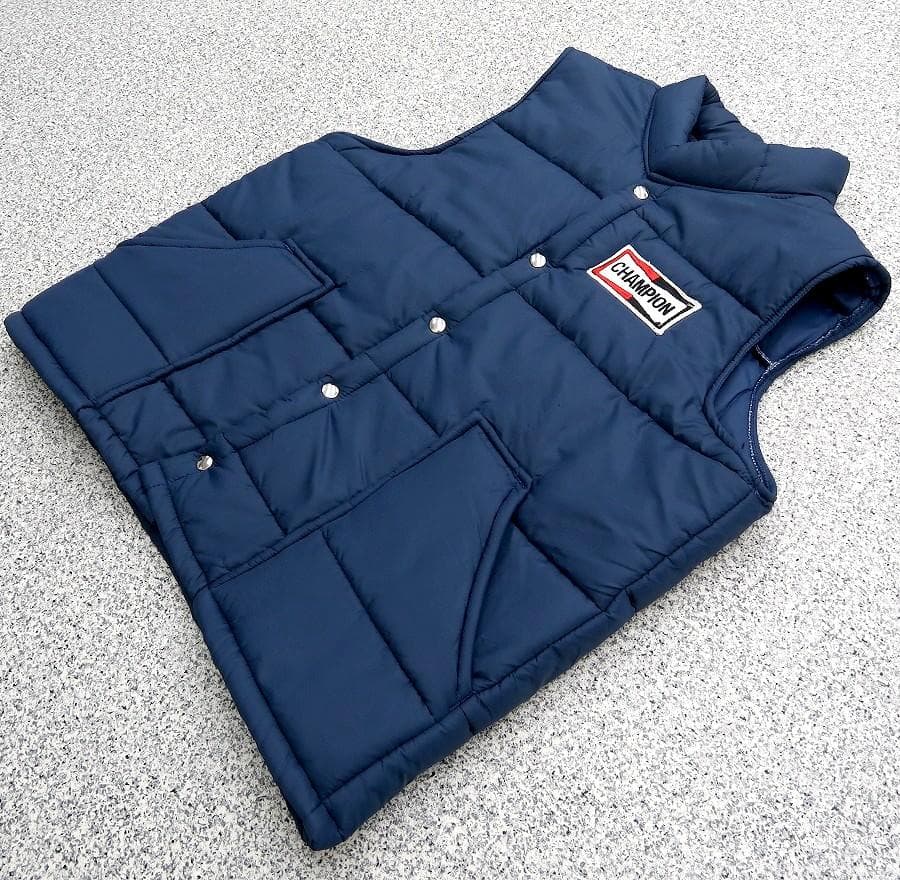 極美品 XL 70s チャンピオン オフィシャル 中綿 レーシング ベスト