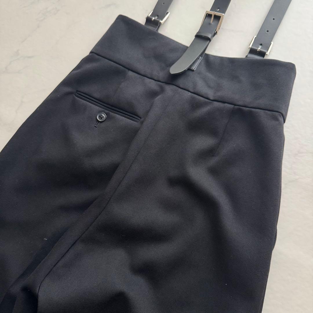 極美品✨H BEATY&YOUTH ハイウエスト サスペンダーパンツ S