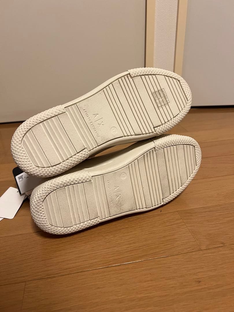 未使用 アルマーニ ARMANI EXCHANGE 厚底スニーカー レザー 37