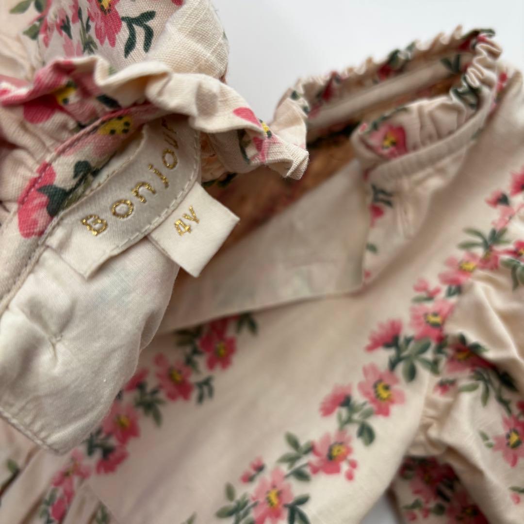 【used 】bonjour diary スモッキングワンピース　4y