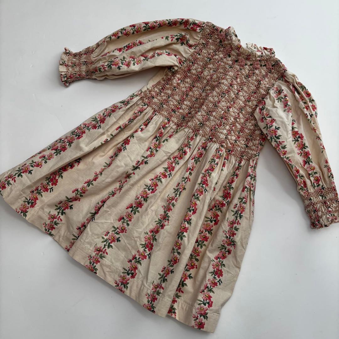 【used 】bonjour diary スモッキングワンピース　4y