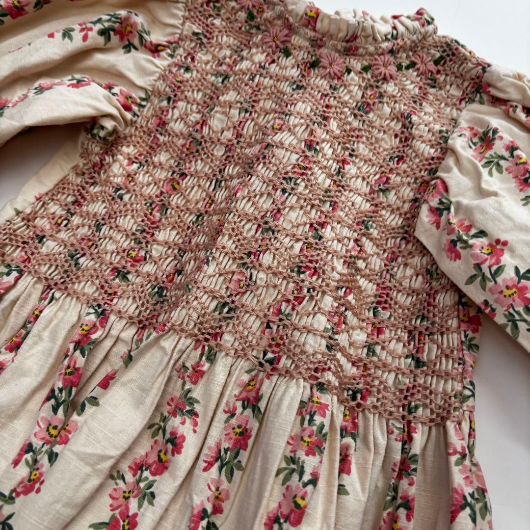 【used 】bonjour diary スモッキングワンピース　4y