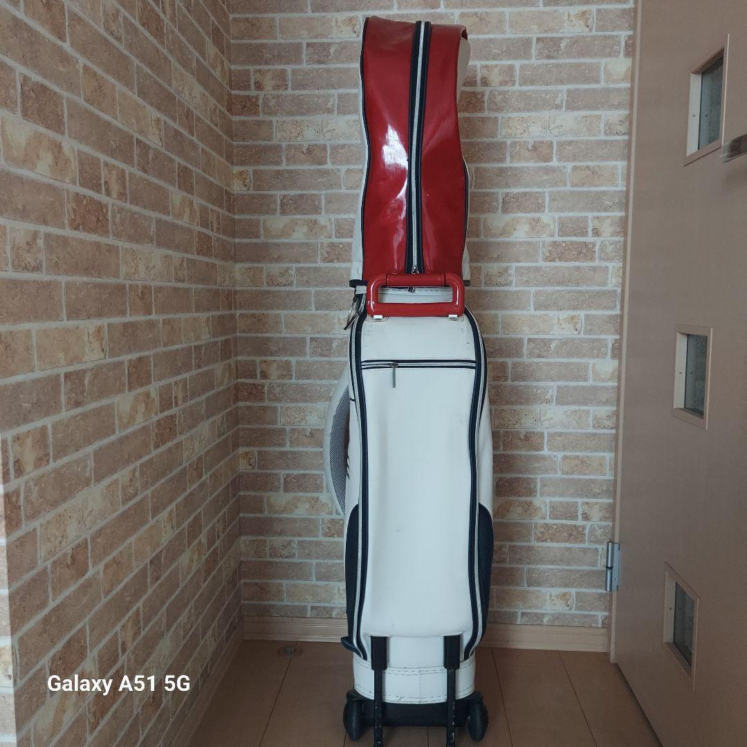 ENJOY GOLF キャディバッグ ホワイト/レッド