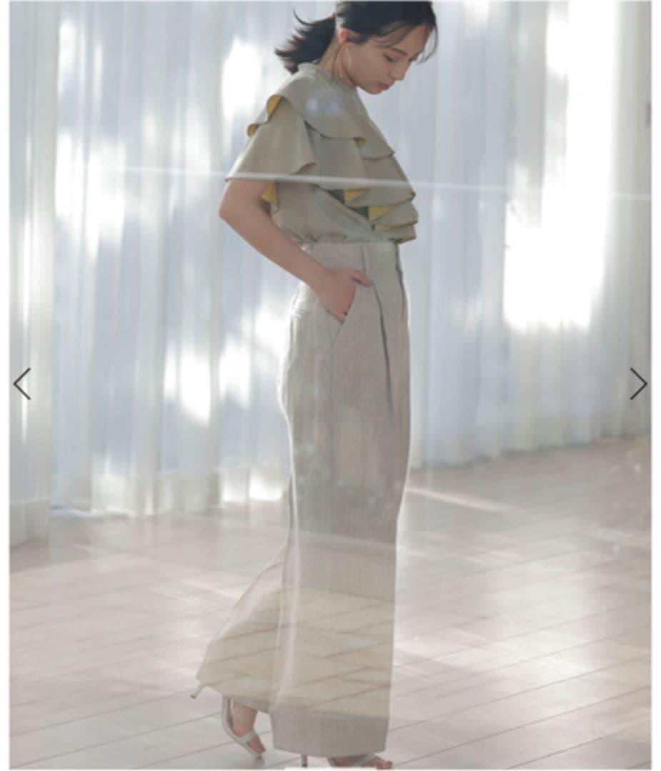 値下げ‼️新品未開封：即完売　アニュアンス　リネンワイドパンツ　S