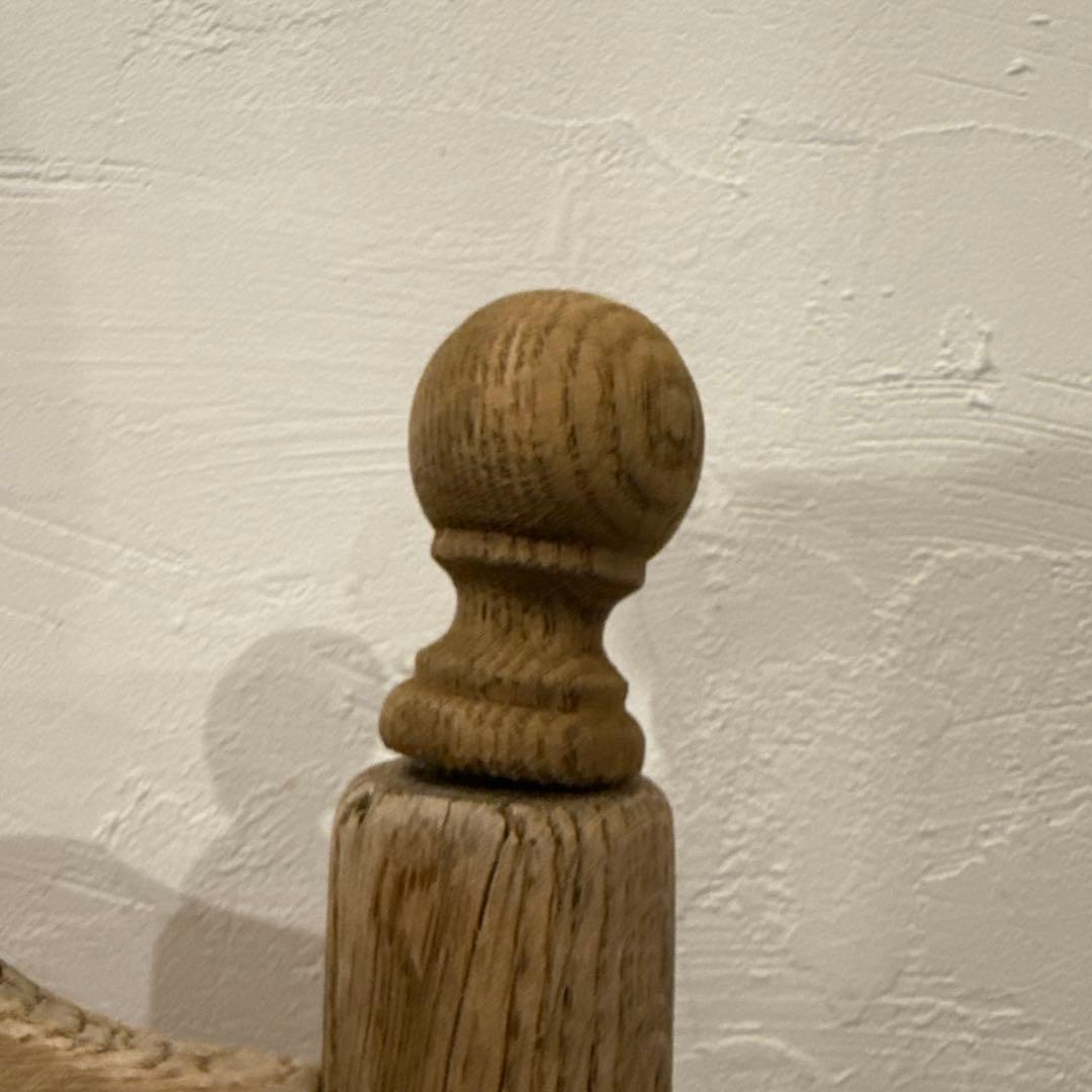 年末年始saleヴィンテージ ダイニングチェア　カフェチェア　藁座面　剥離　4