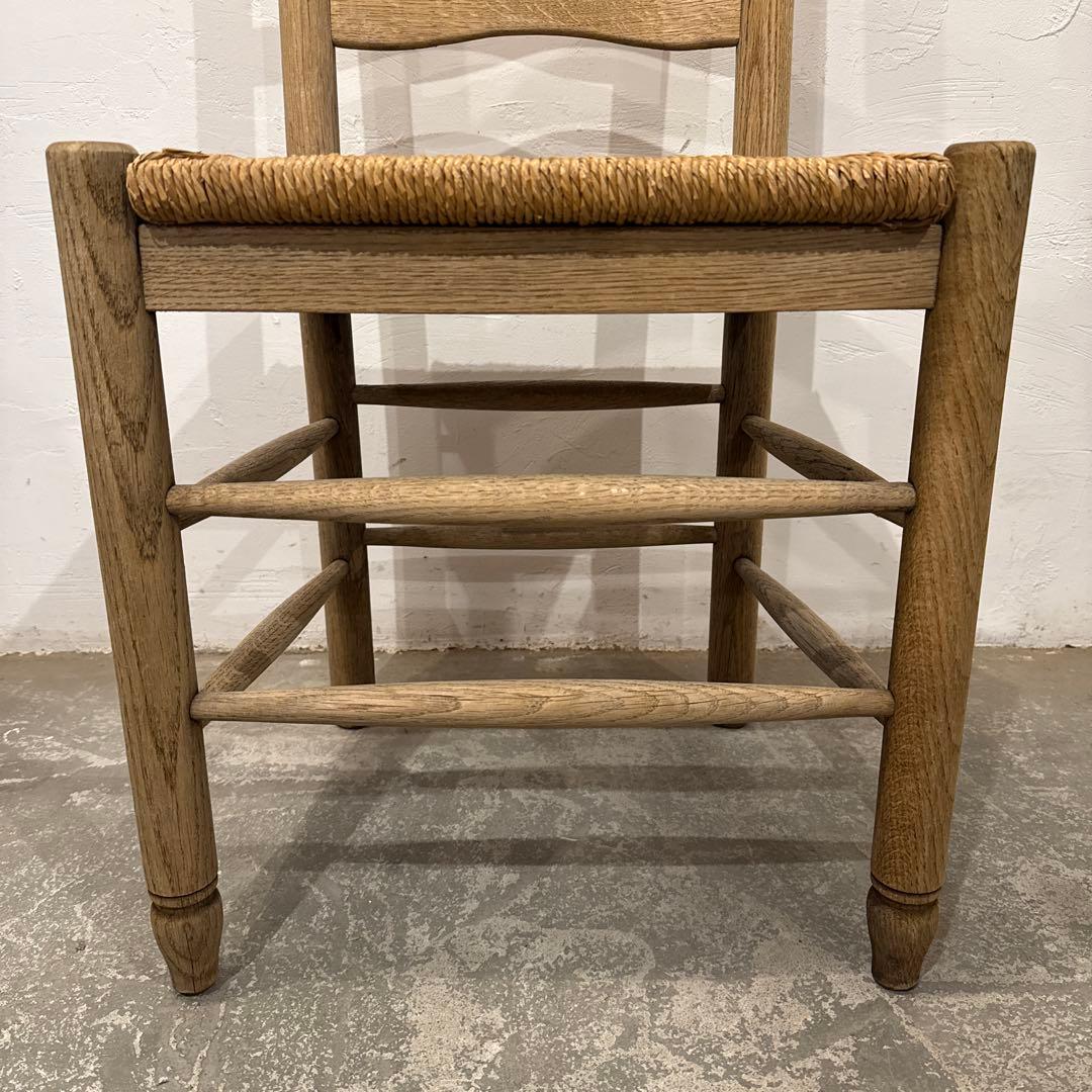 年末年始saleヴィンテージ ダイニングチェア　カフェチェア　藁座面　剥離　4