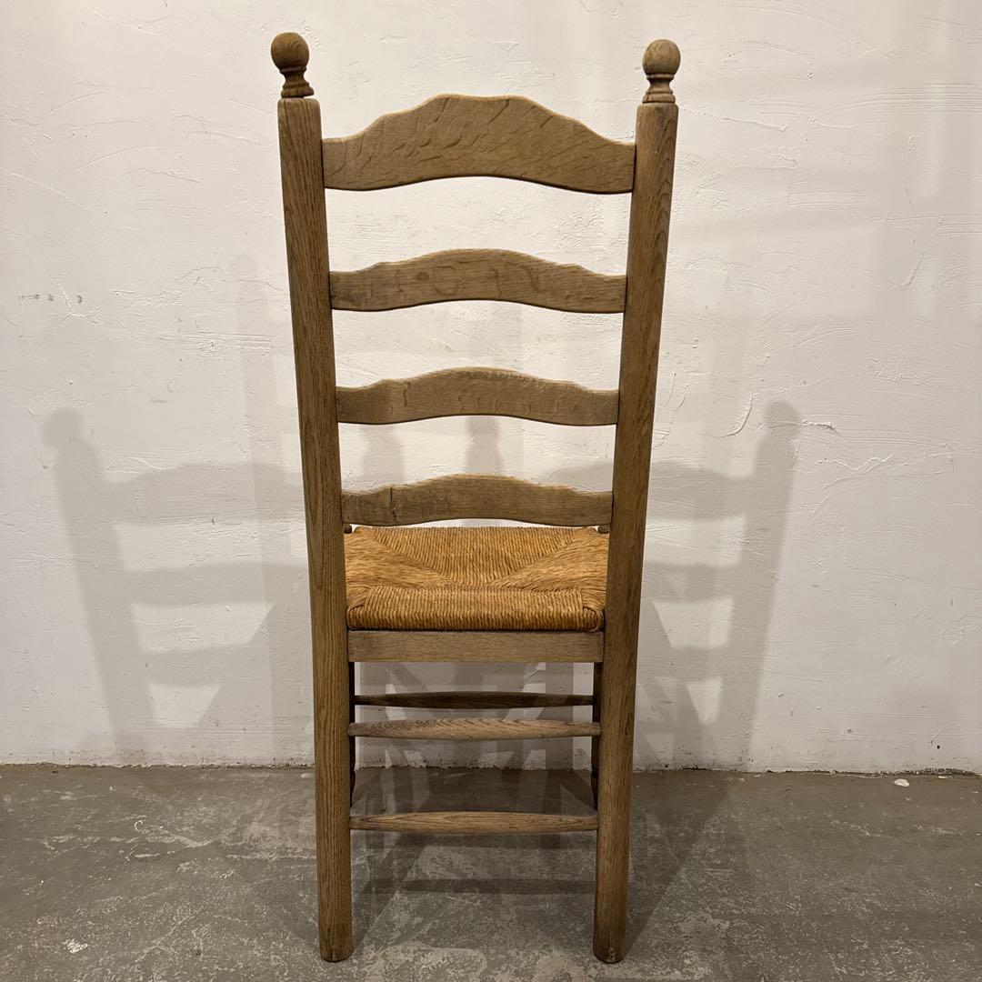 年末年始saleヴィンテージ ダイニングチェア　カフェチェア　藁座面　剥離　4