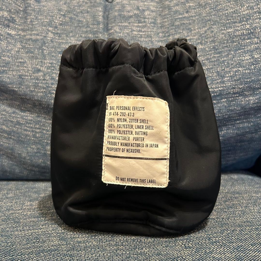 【美品】NEXUSVII PORTER ドローストリングバッグ 黒