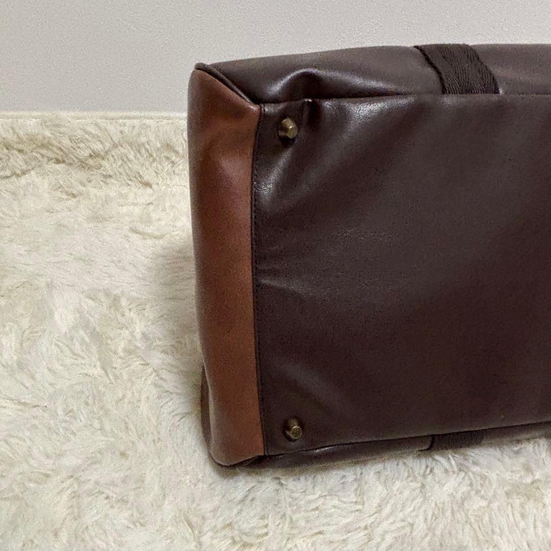 【美品】フレッドペリー ボストンバッグ オールレザー 月桂冠