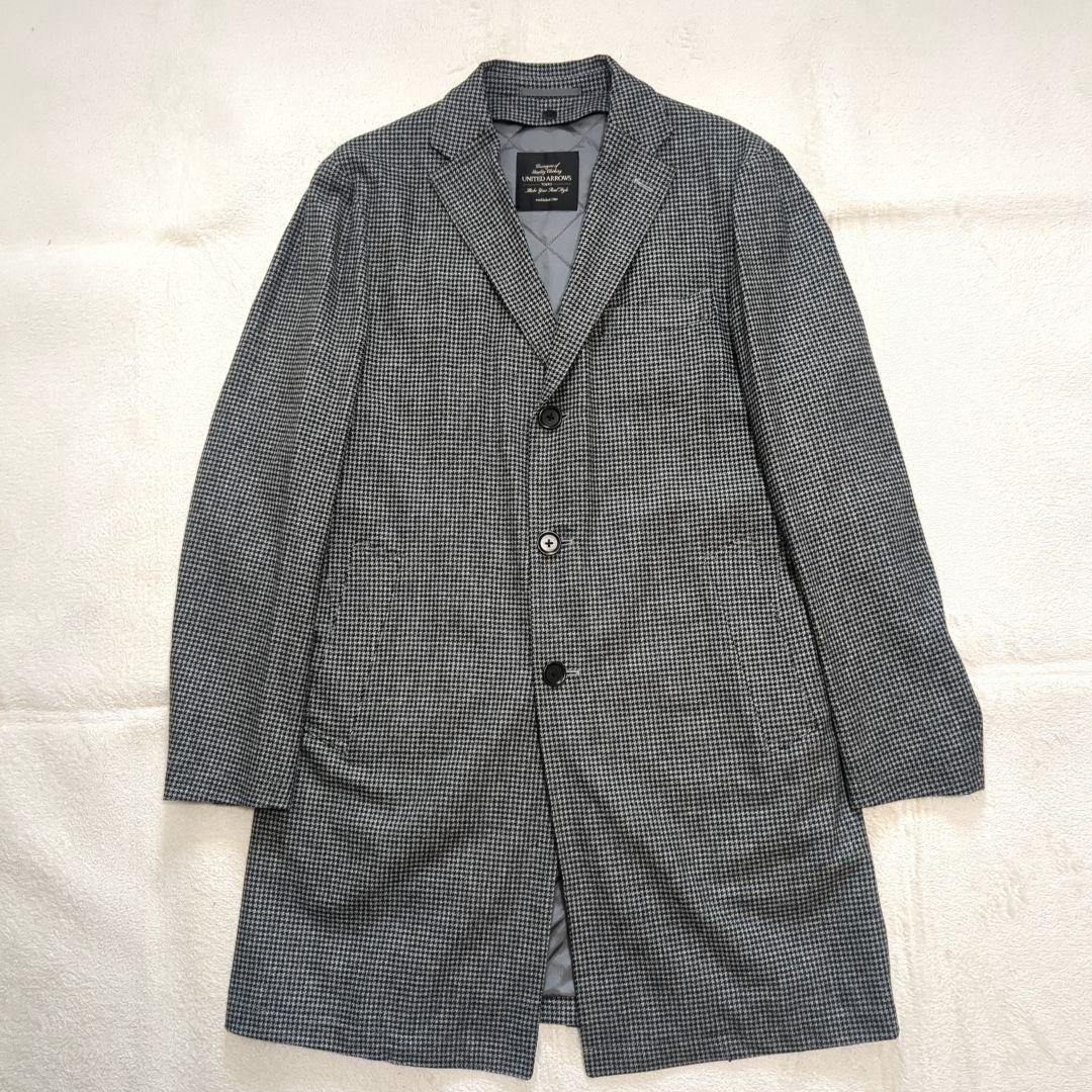 美品 ユナイテッドアローズ ゼニア別注 ライナー 48サイズ 千鳥格子