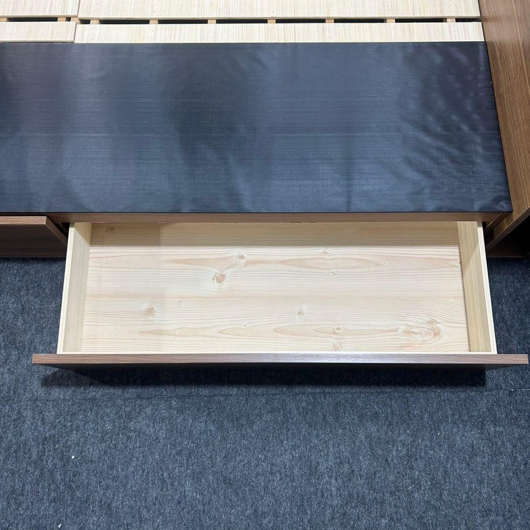 ナフコ 収納付きベッドフレーム シングル コンセント付き シンプル d3471