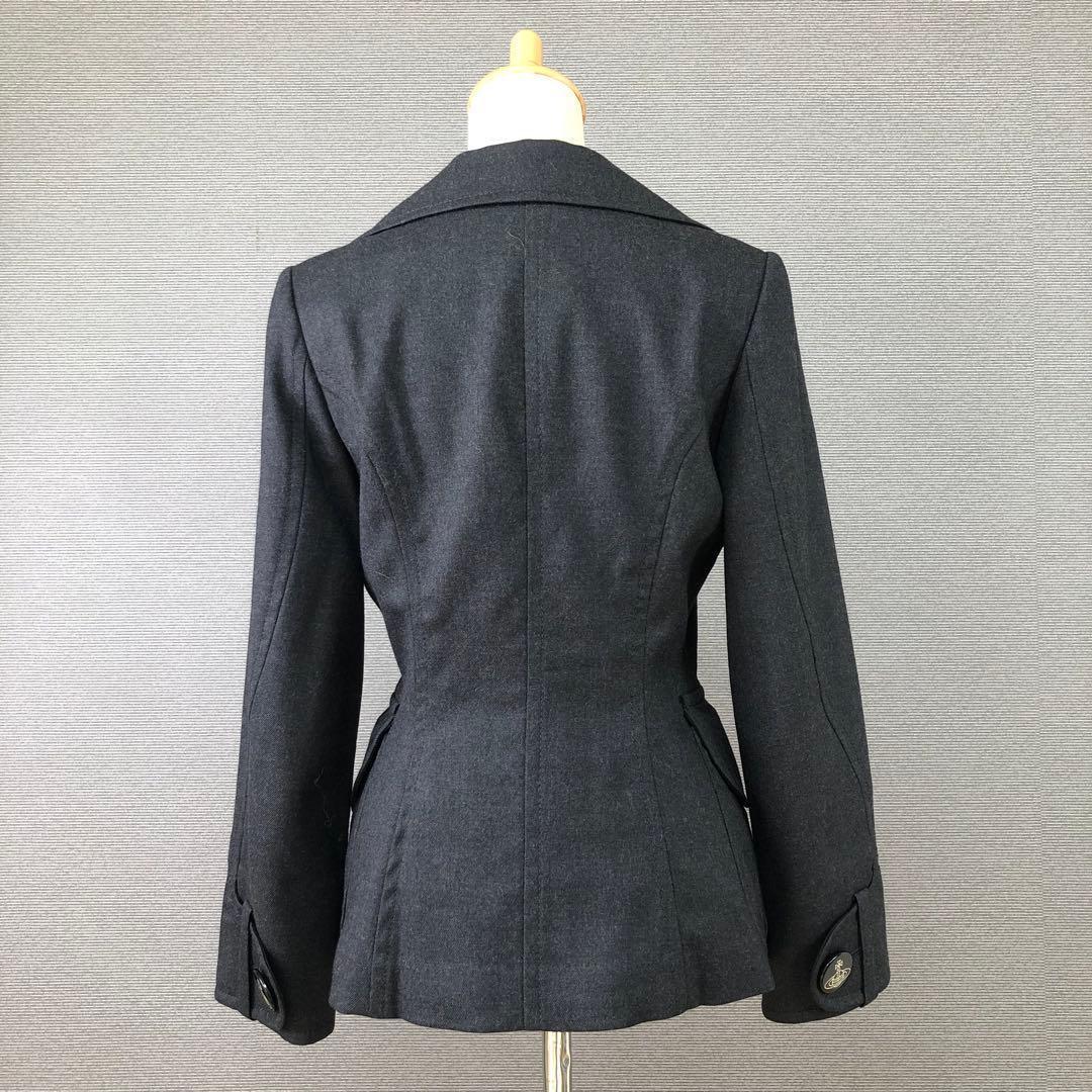 【美品】ヴィヴィアンウエストウッド　ウール ラブジャッケット 2 グレー
