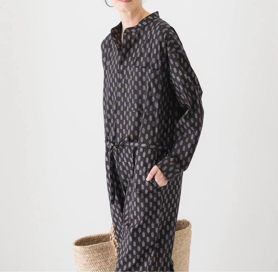 かぐれ【23SS 美品】プリントジャンプスーツ kagure インド綿