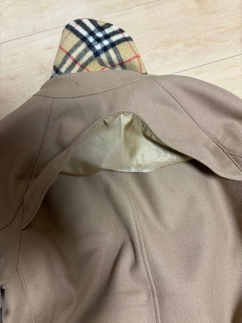 ベージュ ダブルブレスト カシミヤウールトレンチコート　UK8 Burberry