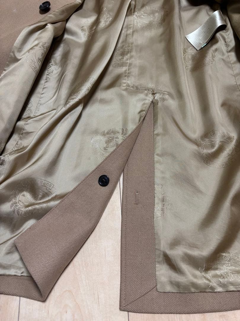ベージュ ダブルブレスト カシミヤウールトレンチコート　UK8 Burberry