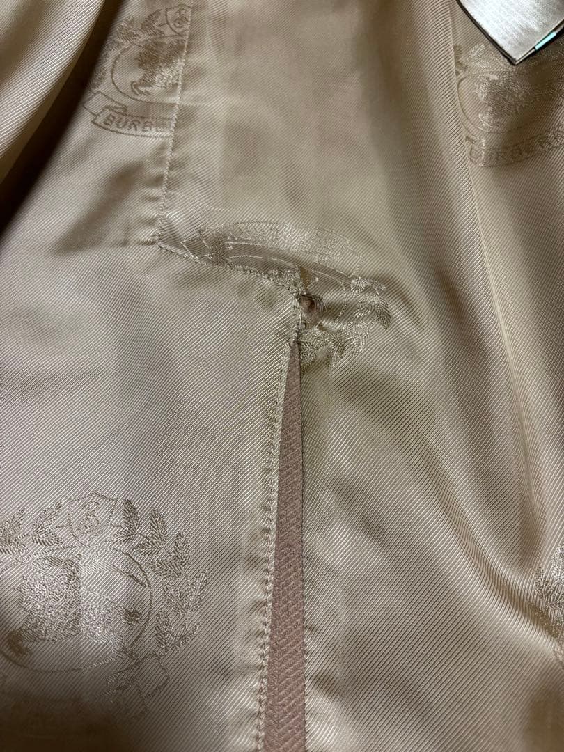 ベージュ ダブルブレスト カシミヤウールトレンチコート　UK8 Burberry
