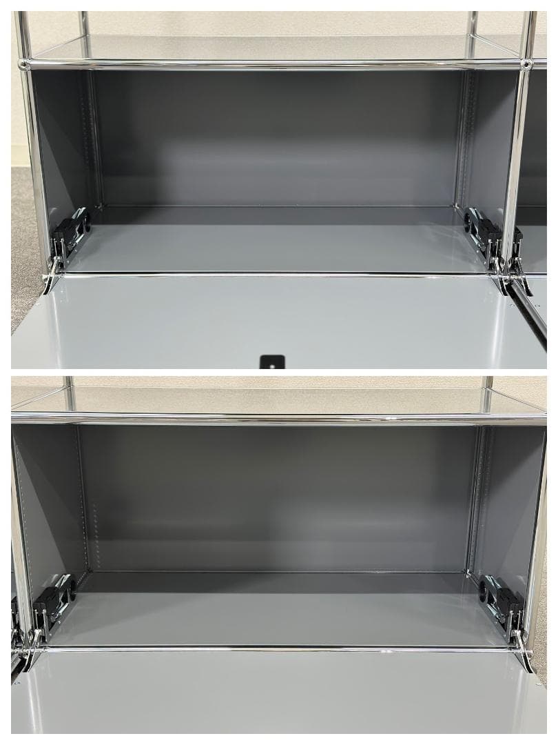 正規品!ほぼ未使用品■USMハラー■キャビネット　2列2段　ミッドグレー　鍵なし