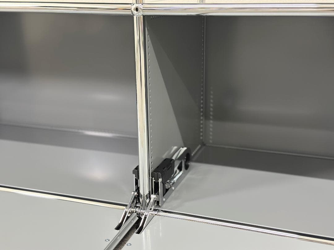 正規品!ほぼ未使用品■USMハラー■キャビネット　2列2段　ミッドグレー　鍵なし