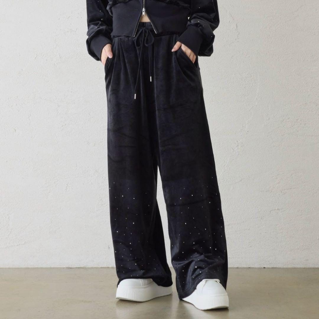 NICE CLAUP ビジュー　スウェット　セットアップ