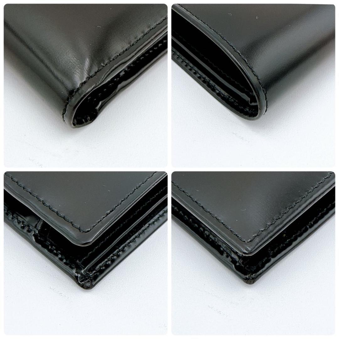 【未使用品】BVLGARI ブルガリ 二つ折り 財布 レザー ブラック メンズ