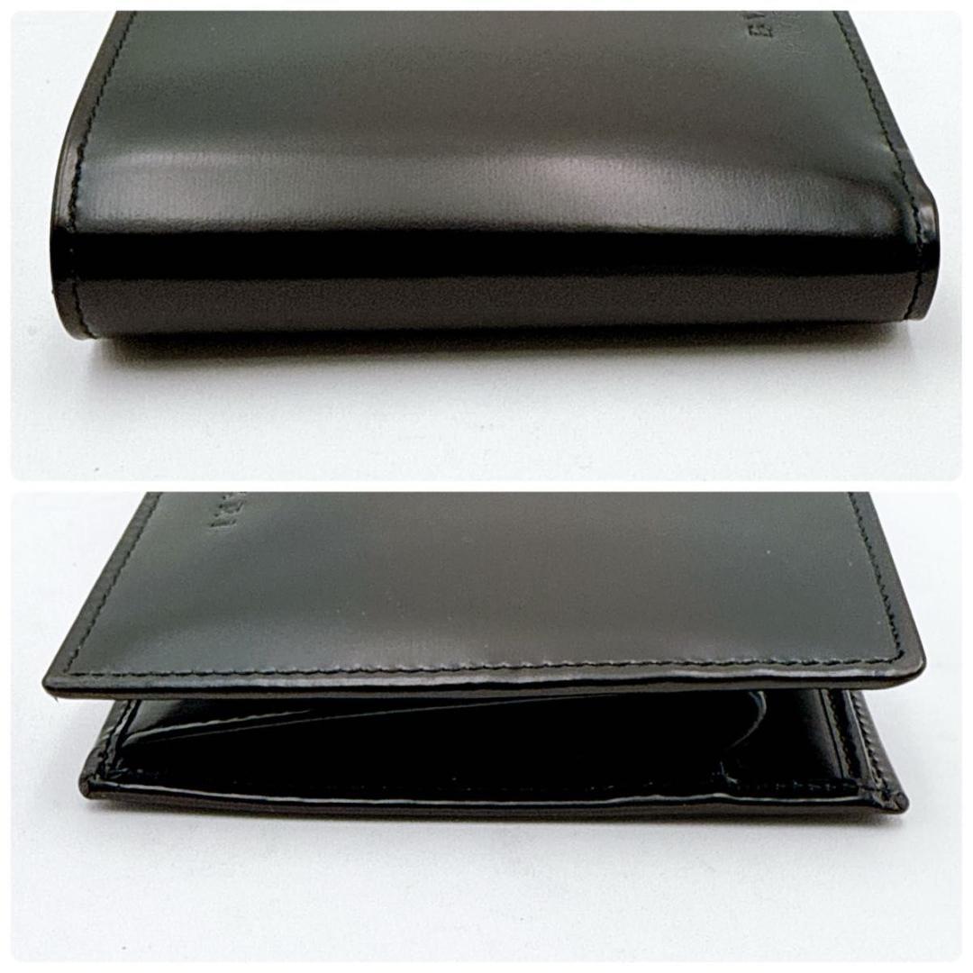 【未使用品】BVLGARI ブルガリ 二つ折り 財布 レザー ブラック メンズ