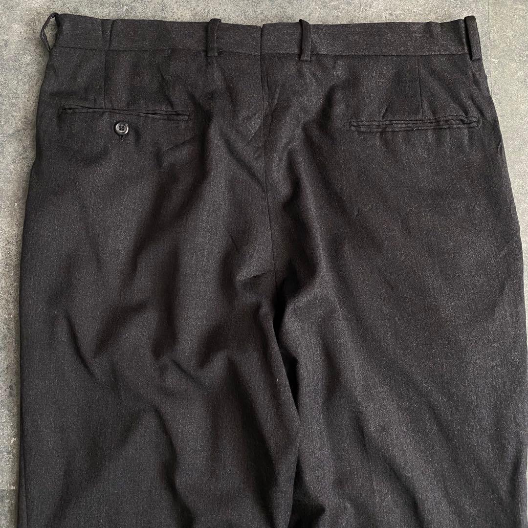 90s ツータックワイドスラックス ダークグレー