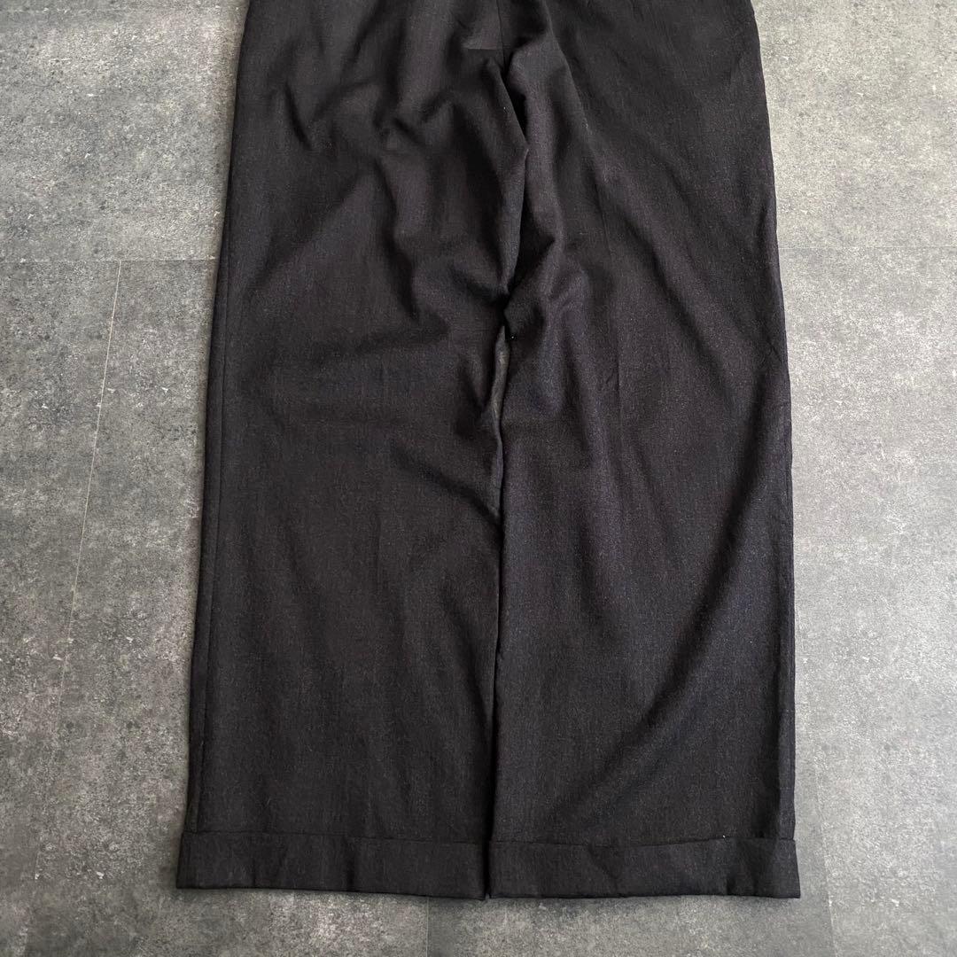 90s ツータックワイドスラックス ダークグレー