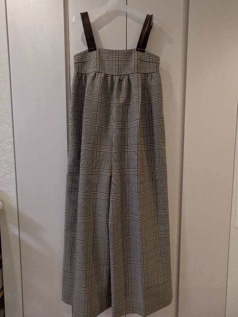 新品タグ付きTODAYFUL Check Wide Combinaison　36
