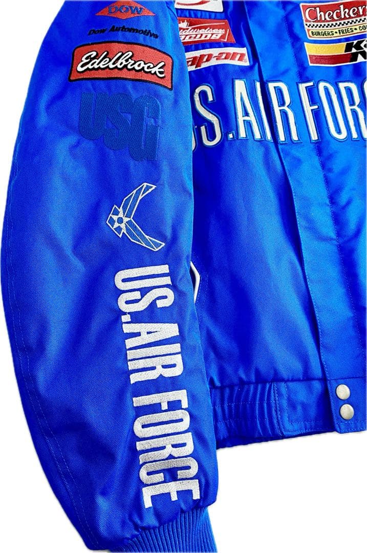 【ヴィンテージ】 コーナー レーシング ジャケット M ブルー パッチワーク