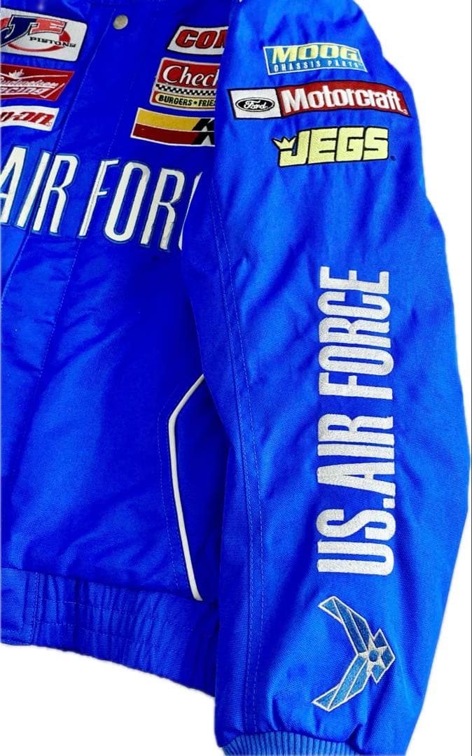 【ヴィンテージ】 コーナー レーシング ジャケット M ブルー パッチワーク