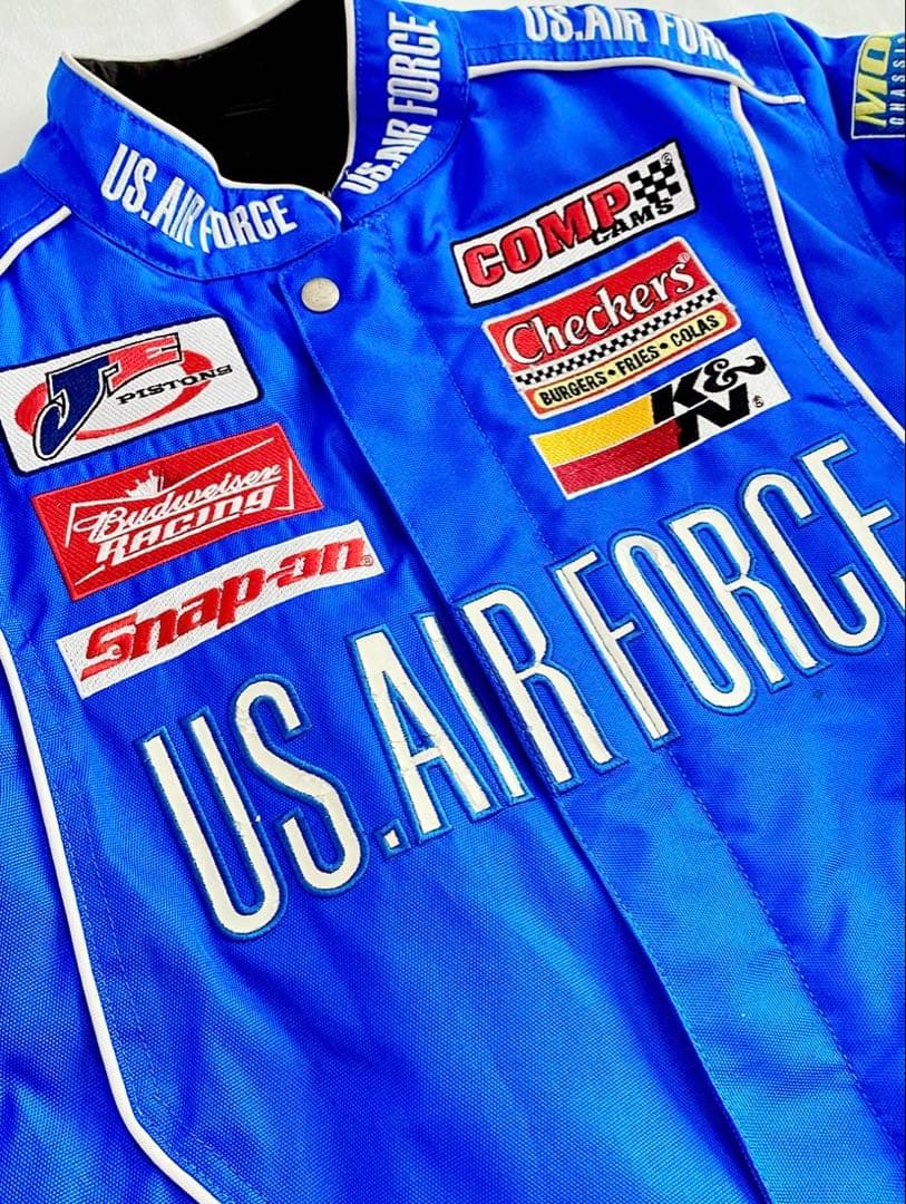 【ヴィンテージ】 コーナー レーシング ジャケット M ブルー パッチワーク