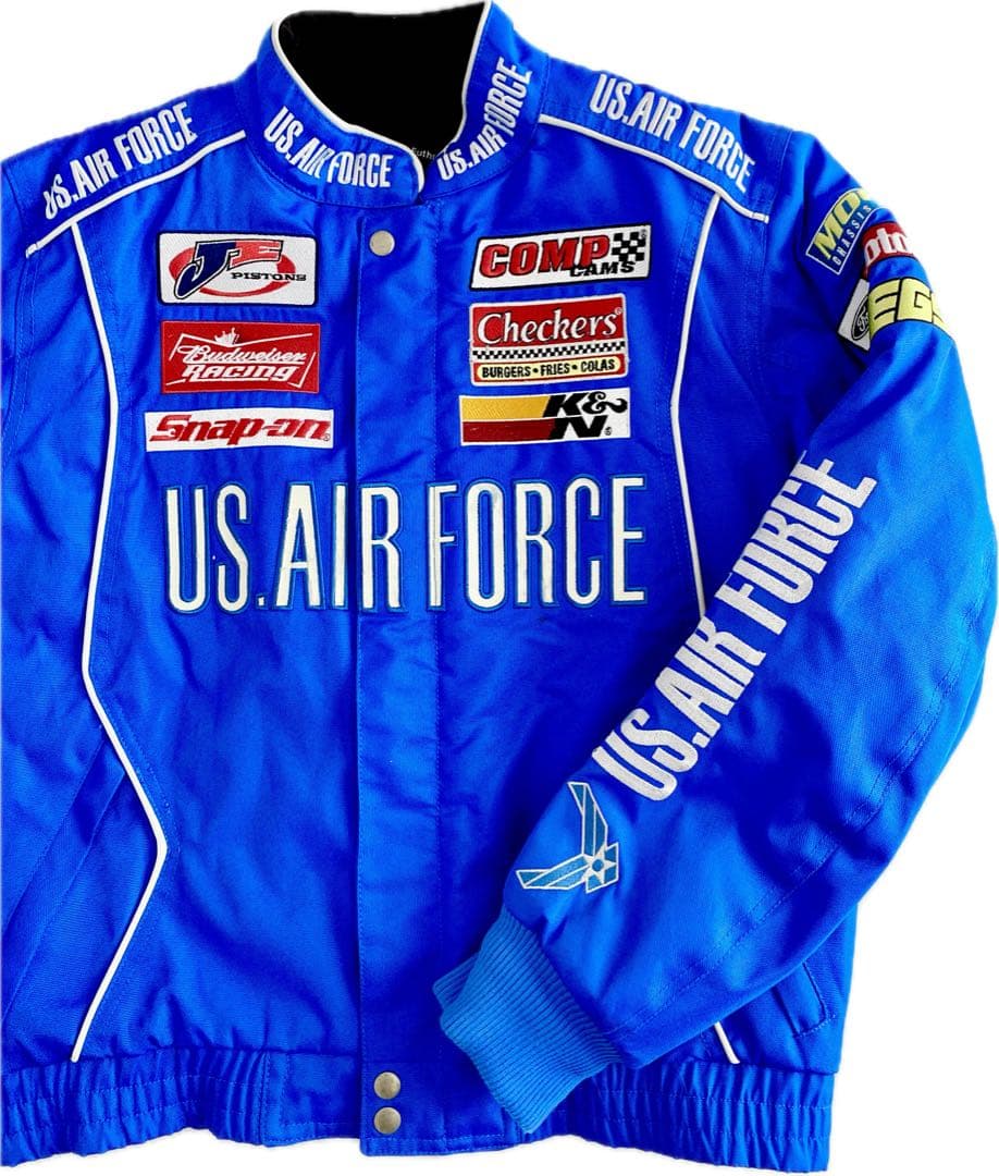 【ヴィンテージ】 コーナー レーシング ジャケット M ブルー パッチワーク